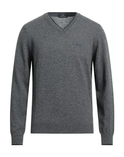 Harmont & Blaine Man Sweater Lead Size Xl Merino Wool, Viscose, Polyamide, Cashmere In Grey