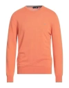 Harmont & Blaine Man Sweater Mandarin Size L Wool, Viscose, Polyamide, Cashmere In Orange