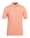 Harmont & Blaine Man Sweater Mandarin Size Xl Cotton, Linen In Pink
