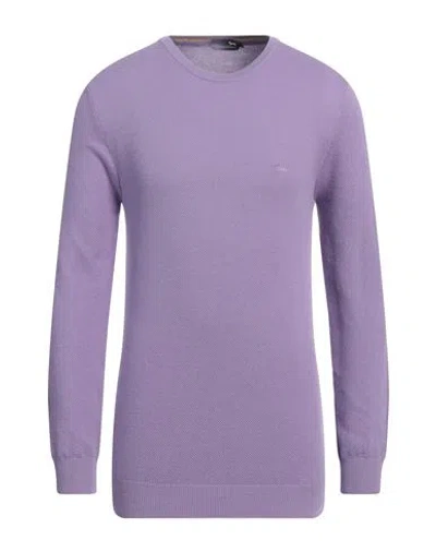 Harmont & Blaine Man Sweater Mauve Size L Cotton In Purple