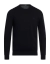 Harmont & Blaine Man Sweater Midnight Blue Size Xl Cashmere In Black