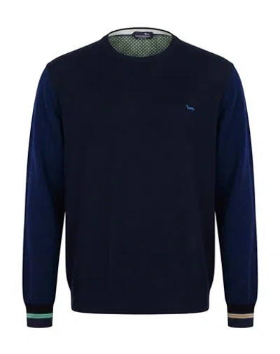 Harmont & Blaine Man Sweater Midnight Blue Size 4xl Cotton, Polyamide, Viscose, Wool