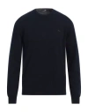 Harmont & Blaine Man Sweater Midnight Blue Size Xl Cashmere In Black