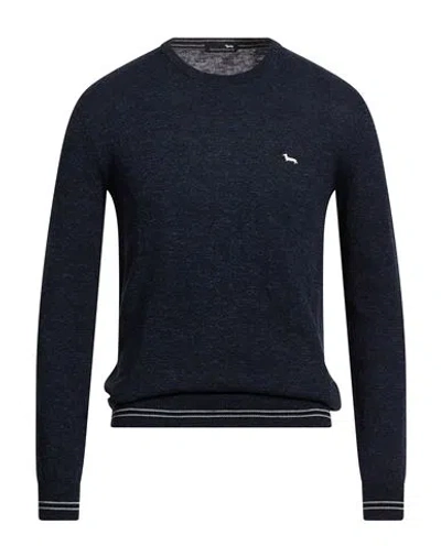 Harmont & Blaine Man Sweater Midnight Blue Size S Cotton, Linen