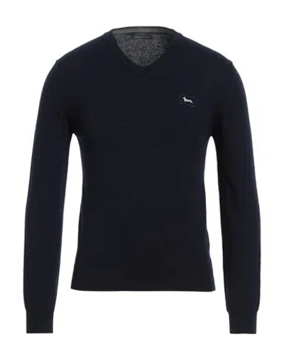 Harmont & Blaine Man Sweater Midnight Blue Size S Polyamide, Viscose, Wool, Cashmere