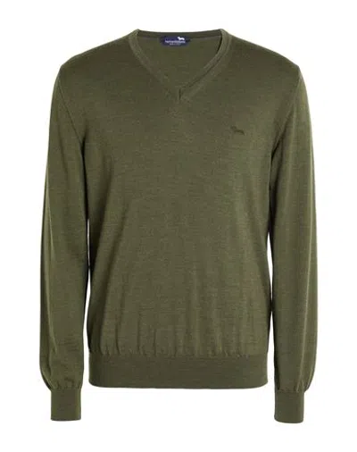 Harmont & Blaine Man Sweater Military Green Size L Wool