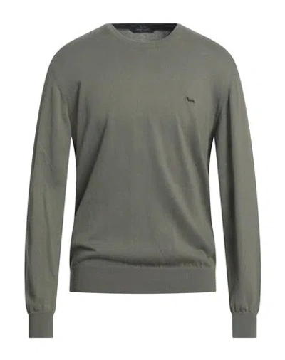 Harmont & Blaine Man Sweater Military Green Size Xl Cotton In Green