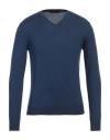Harmont & Blaine Man Sweater Navy Size S Wool In Navy Blue
