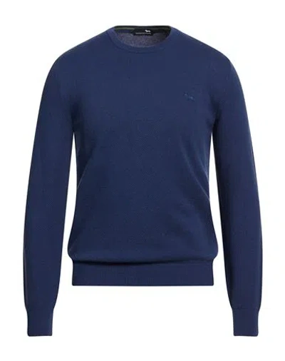 Harmont & Blaine Man Sweater Navy Size L Cotton In Blue