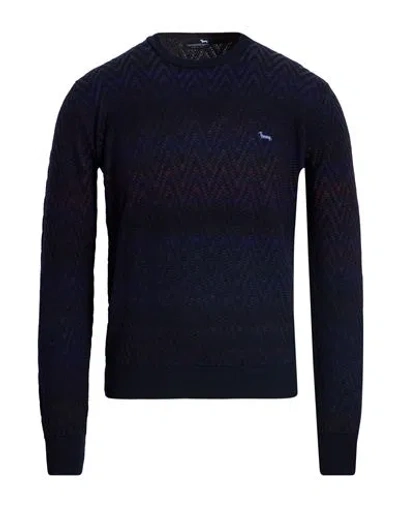 Harmont & Blaine Man Sweater Navy Size S Acrylic, Wool, Alpaca Wool In Blue