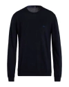 Harmont & Blaine Man Sweater Navy Size Xl Cotton, Linen In Blue