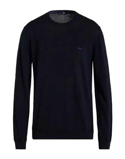 Harmont & Blaine Man Sweater Navy Size Xl Cotton, Linen In Blue
