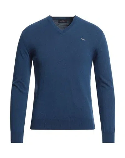 HARMONT & BLAINE HARMONT & BLAINE MAN SWEATER NAVY SIZE XXL POLYAMIDE, WOOL, VISCOSE, CASHMERE