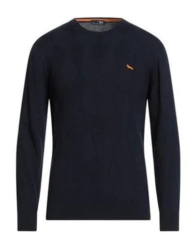 Harmont & Blaine Man Sweater Navy Size Xxl Viscose, Polyamide, Cotton, Wool In Blue