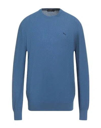 Harmont & Blaine Man Sweater Slate Blue Size 3xl Cotton