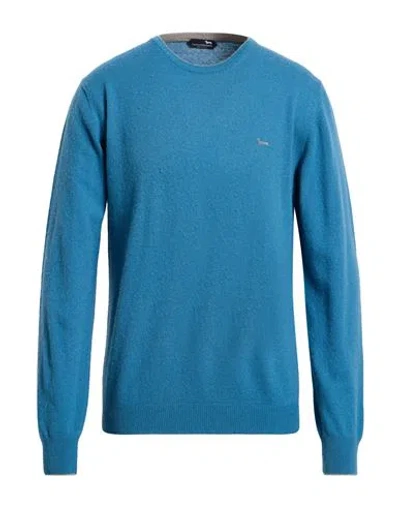Harmont & Blaine Man Sweater Slate Blue Size Xxl Wool, Viscose, Polyamide, Cashmere