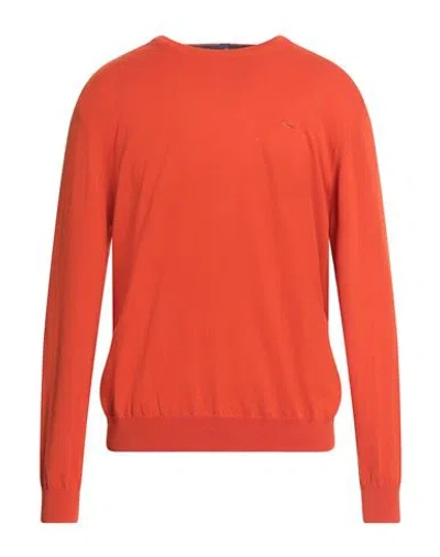 Harmont & Blaine Man Sweater Tomato Red Size 3xl Cotton