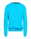 Harmont & Blaine Man Sweater Turquoise Size 4xl Cotton In Blue