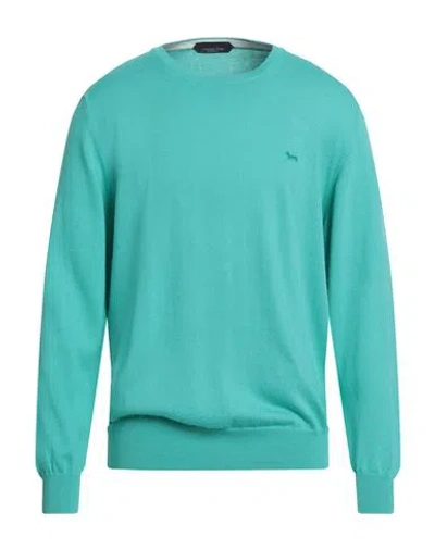 Harmont & Blaine Man Sweater Turquoise Size Xxl Cotton In Blue