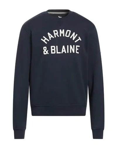 Harmont & Blaine Man Sweatshirt Midnight Blue Size Xxl Cotton
