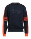 Harmont & Blaine Man Sweatshirt Midnight Blue Size Xxl Modal, Polyamide, Elastane In Black