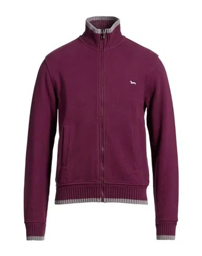 Harmont & Blaine Man Sweatshirt Plum Size Xxl Cotton, Polyester In Purple