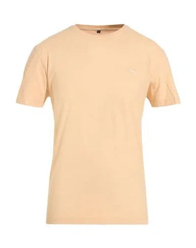 Harmont & Blaine Man T-shirt Apricot Size L Cotton In Orange