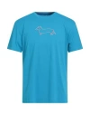 Harmont & Blaine Man T-shirt Azure Size L Cotton In Multi