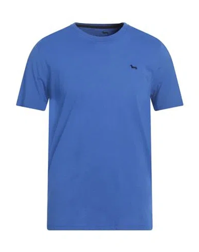 Harmont & Blaine Man T-shirt Blue Size L Cotton In Blue