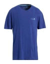 Harmont & Blaine Man T-shirt Blue Size Xxl Linen, Cotton