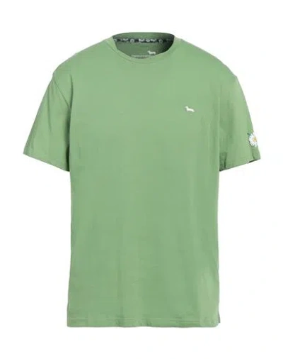 Harmont & Blaine Man T-shirt Green Size L Cotton