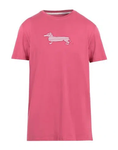 Harmont & Blaine Man T-shirt Magenta Size L Cotton In Magenta