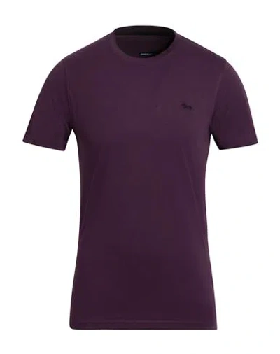 Harmont & Blaine Man T-shirt Plum Size S Cotton In Purple