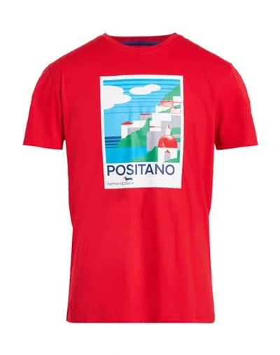 Harmont & Blaine Man T-shirt Red Size Xl Cotton