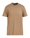 Harmont & Blaine Man T-shirt Sand Size L Cotton In Brown