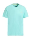 Harmont & Blaine Man T-shirt Turquoise Size Xxl Linen, Cotton In Blue