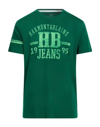 Harmont & Blaine Man T-shirt Green Size Xxl Cotton