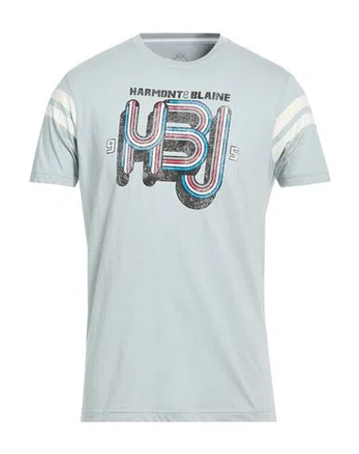 Harmont & Blaine Man T-shirt Light Grey Size S Cotton In Blue