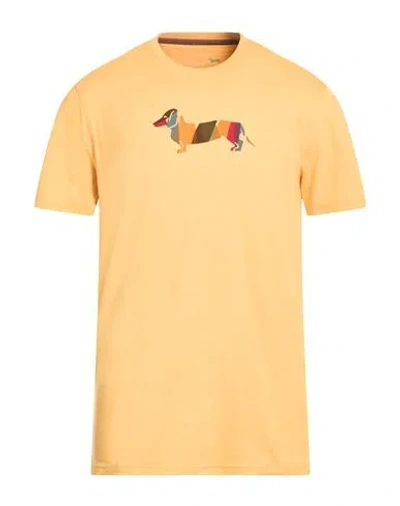 Harmont & Blaine Man T-shirt Marigold Size L Cotton In Yellow
