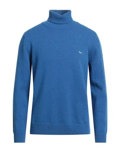 Harmont & Blaine Man Turtleneck Blue Size Xxl Wool