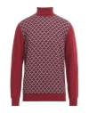 Harmont & Blaine Man Turtleneck Brick Size 3xl Wool In Red
