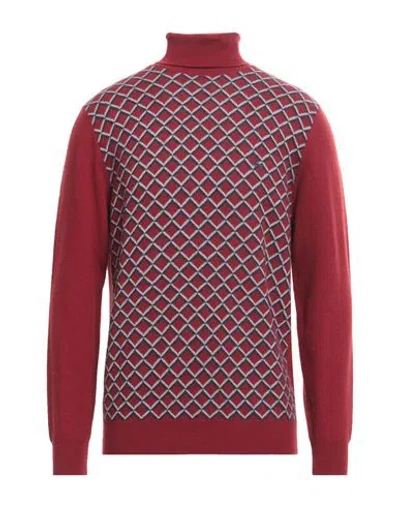 Harmont & Blaine Man Turtleneck Brick Size 3xl Wool In Red