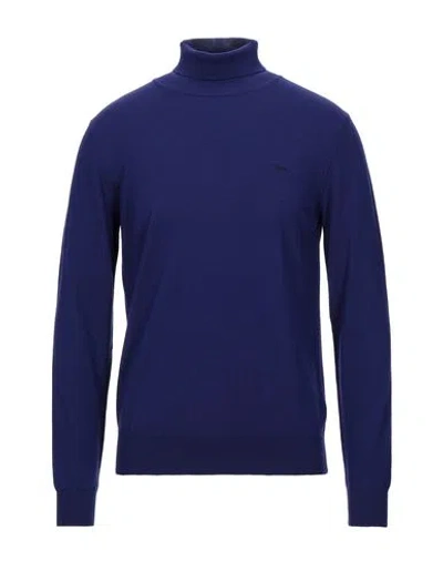 Harmont & Blaine Man Turtleneck Bright Blue Size L Wool In Blue