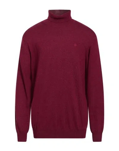 Harmont & Blaine Man Turtleneck Burgundy Size 3xl Viscose, Polyamide, Wool, Cashmere In Red