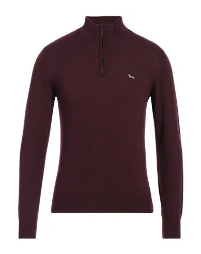Harmont & Blaine Man Turtleneck Burgundy Size S Polyamide, Wool, Viscose, Cashmere In Red
