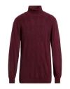 Harmont & Blaine Man Turtleneck Chocolate Brown Size 3xl Viscose, Polyamide, Cotton, Wool In Burgundy