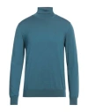 Harmont & Blaine Man Turtleneck Deep Teal Size L Wool In Blue