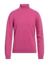Harmont & Blaine Man Turtleneck Magenta Size L Wool In Magenta