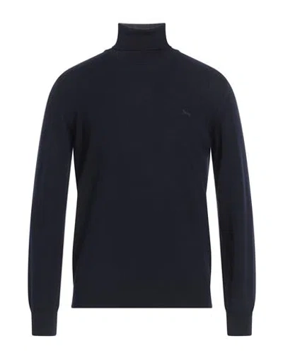 Harmont & Blaine Man Turtleneck Midnight Blue Size Xxl Wool In Blue