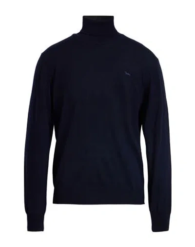 Harmont & Blaine Man Turtleneck Navy Size Xl Wool In Black